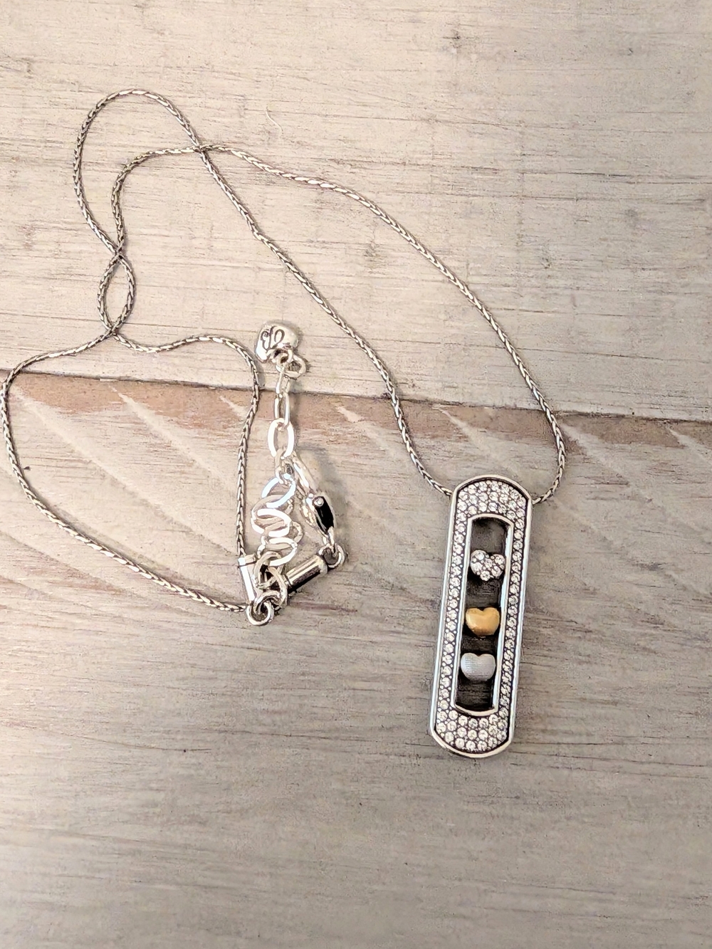 Brighton "Heart of Gold" Sliding Heart Pendant Necklace